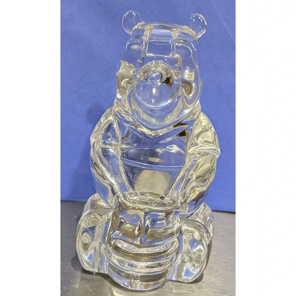 LENOX WINNIE THE‎ POOH Crystal Glass Salt & Pepper Shaker Set. Pooh & Honey Pot